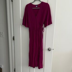 Old Navy Fuchsia Wrap Dress